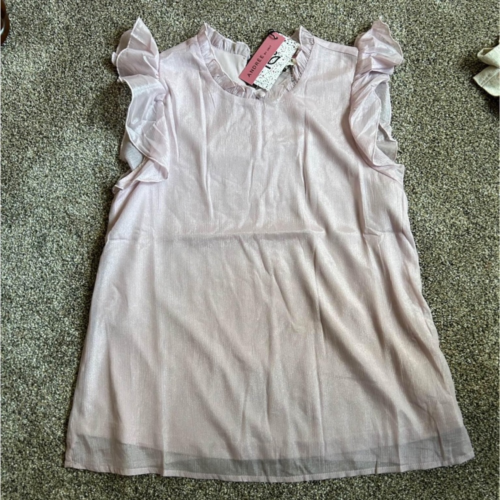 ANDREE BY UNIT Mauve Ruffle Blouse